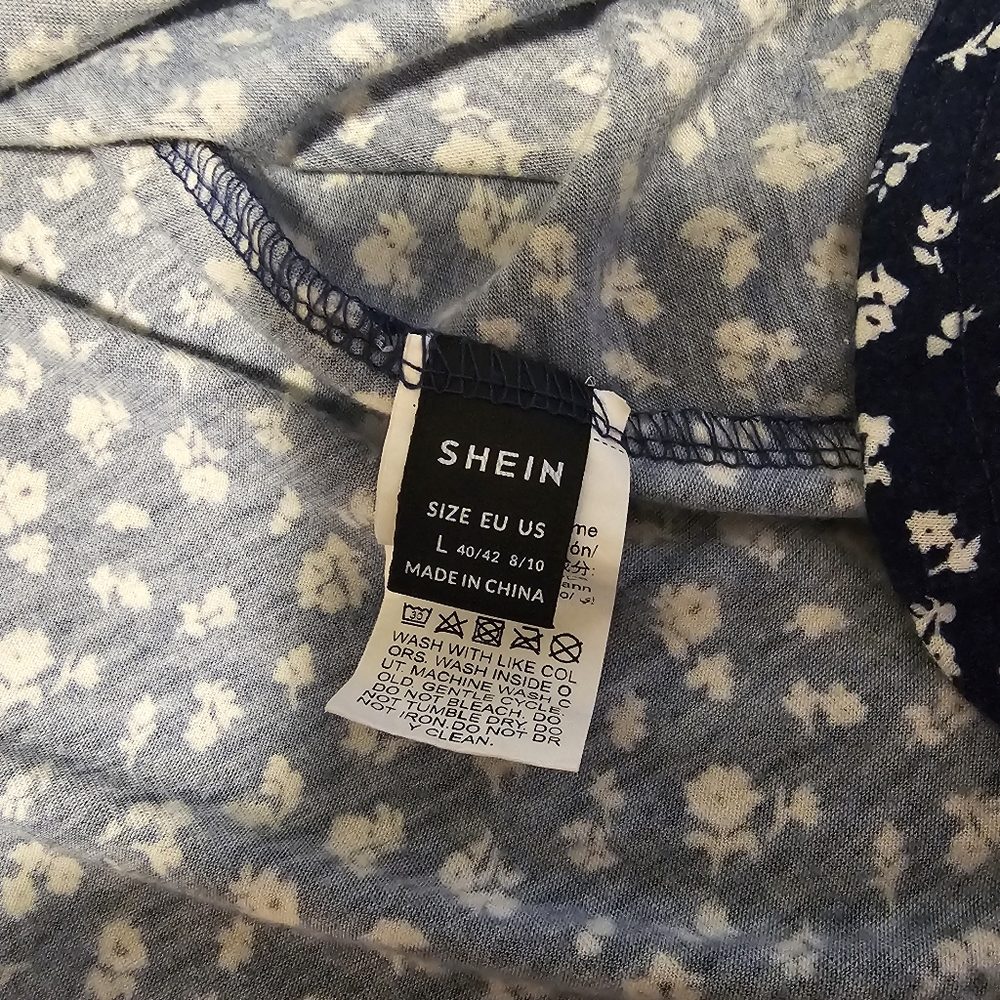 Women's Size L Floral Midi Dress - Picture 3 of 4